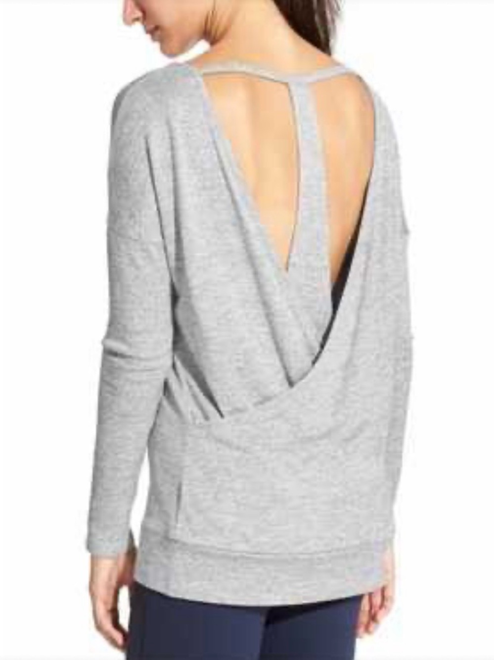 ATHLETA Pose Layered Open Back
Top Heathered Gray